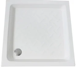 Receveur de douche 80 x 80 x 10 cm, blanc brillant, Cera Ondée