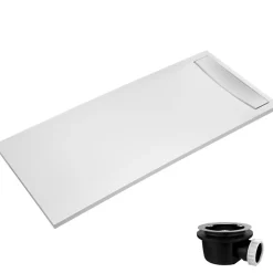 Receveur de douche antidérapant 160 x 90 JACOB DELAFON Flight Neus acrylique rectangle blanc + bonde + capot