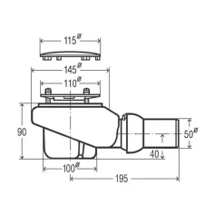 Receveur de douche antidérapant 140 x 80 VILLEROY ET BOCH Lifetime Plus Cerasoft céramique blanc + Bonde chromé brossé