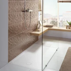 Receveur de douche antidérapant 140 x 90 VILLEROY ET BOCH Lifetime Plus céramique blanc + Bonde blanc