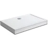 Receveur de Douche blanc extra plat carré en résine - 100x80 cm - avec 9 kit de plinthe et pieds