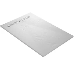 Receveur de douche blanc 200 x 100 cm haute densité aspect ardoise - grille caniveau