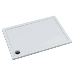 Receveur de douche en acrylique blanc - rectangulaire - ZAHER - 100 x 90