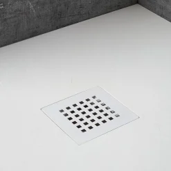 Receveur De Douche En Résine 150X80 Blanc Effet Pierre