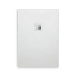 Receveur De Douche En Résine 150X80 Blanc Effet Pierre