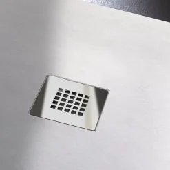 Receveur de douche extra plat à poser 80x120 Design reflet ardoisé Blanc