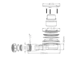 Receveur de douche extra plat à poser ou à encastrer recoupable en résine SMC en quart de cercle avec siphon - Blanc - 90 x 90 cm