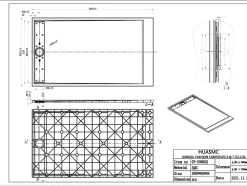 Receveur de douche extra plat à poser ou à encastrer recoupable en résine SMC avec siphon - Blanc - 160 x 90 cm - LYROSA