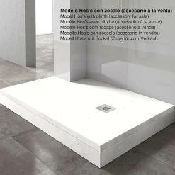Receveur de douche extraplat blanc 80x160 cm Hos's - POALGI