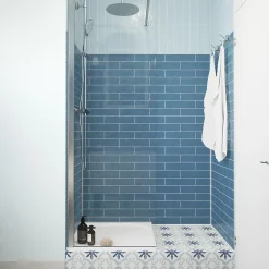 Receveur de douche extra-plat l.70 x L.70 cm blanc anti dérapant, GoodHome Limski