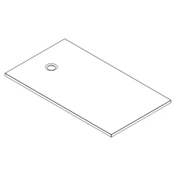 Receveur de douche extra-plat l.90 x L.160 cm blanc anti dérapant, GoodHome Leira