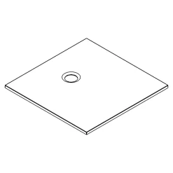 Receveur de douche extra-plat l.80 x L.80 cm blanc anti dérapant, GoodHome Leira