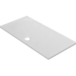Receveur de douche extra-plat l.70 x L.140 cm blanc anti dérapant, GoodHome Limski