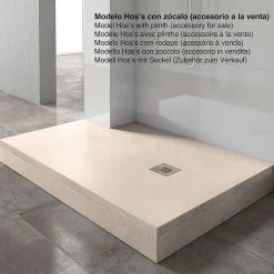 Receveur de douche extraplat blanc perle 75x120 cm Hos's - POALGI