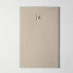 Receveur de Douche Extraplat 90x120cm Beige - Résine Minérale - Antidérapant - Effet Pierre Naturelle - RÉSIGRÈS.