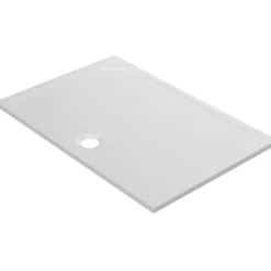 Receveur de douche extra-plat l.70 x L.120 cm blanc anti dérapant, GoodHome Limski