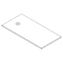 Receveur de douche extra-plat l.80 x L.160 cm blanc anti dérapant, GoodHome Leira