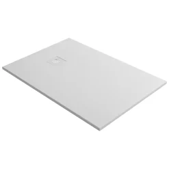 Receveur de Douche Extraplat 180x90cm Blanc - Résine Minérale - Antidérapant - Effet Ardoise - Bonde Incluse - LAVABERG