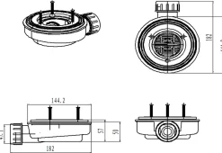 Receveur de Douche Extraplat 90X110cm Blanc - Résine Minérale - Antidérapant - Effet Pierre Naturelle - RÉSIGRÈS.