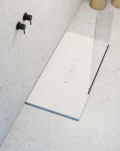 Receveur de douche extraplat blanc 80x100 cm Clay - POALGI