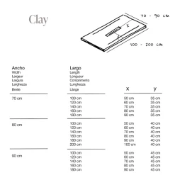 Receveur de douche extraplat blanc 80x100 cm Clay - POALGI