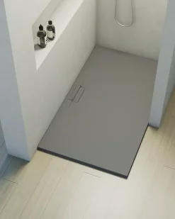 Receveur de douche extraplat gris foncé 90x160 cm Shile - POALGI