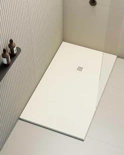 Receveur de douche extraplat blanc ivoire 90x110 cm Hos's - POALGI