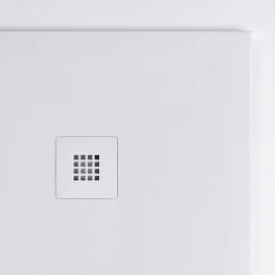 Receveur de Douche Extraplat 120x80cm Gris - Résine Minérale - Antidérapant - Effet Ardoise - Bonde Incluse - LAVABERG
