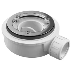 Receveur de Douche Extraplat 120x80cm Gris - Résine Minérale - Antidérapant - Effet Ardoise - Bonde Incluse - LAVABERG