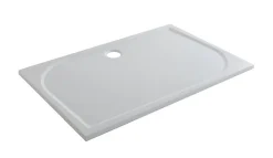 Receveur de douche extra-plat l.80 x L.140 cm blanc anti dérapant, GoodHome Limski
