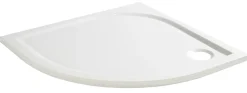 Receveur de douche extra-plat quart de cercle l.90 x L.90 cm blanc anti dérapant, GoodHome Limski