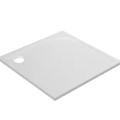 Receveur de douche extra-plat l.80 x L.80 cm blanc anti dérapant, GoodHome Limski