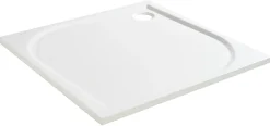 Receveur de douche extra-plat l.80 x L.80 cm blanc anti dérapant, GoodHome Limski