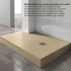 Receveur de douche extraplat beige 70x160 cm Hos's - POALGI