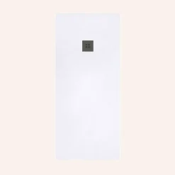 Receveur de douche extraplat blanc 75 x 100 cm grille noire Hos's - POALGI