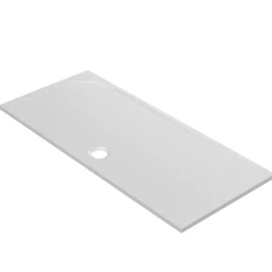 Receveur de douche extra-plat l.80 x L.160 cm blanc anti dérapant, GoodHome Limski