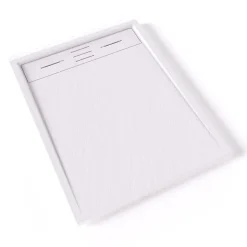 Receveur de douche HIEMAL 70 x 90 cm résine Blanc aspect ardoise + bonde incluse - Saniverre