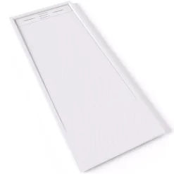Receveur de douche HIEMAL 70 x 180 cm résine Blanc aspect ardoise + bonde incluse - Saniverre
