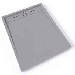 Receveur de douche HIEMAL 80 x 100 cm résine Gris aspect ardoise + bonde incluse - Saniverre
