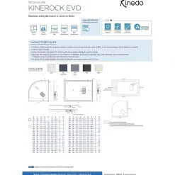 Receveur de douche Kinedo Kinerock Evo 180x100 sable, texture minérale avec grille assortie et bonde extra-plate