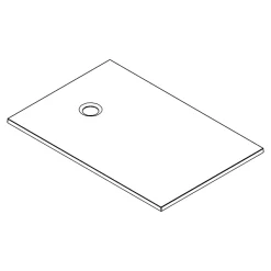 Receveur de douche l.80 x L.120 cm blanc antidérapant GoodHome Leira