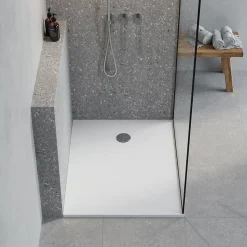 Receveur de douche l.90 x L.120 cm blanc antidérapant GoodHome Leira