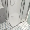 Receveur de douche L.80 x l.80 cm blanc en résine, GoodHome Cavally