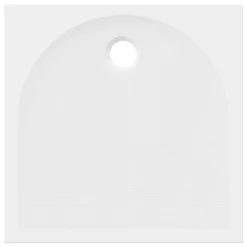 Receveur de douche L.80 x l.80 cm blanc en résine, GoodHome Cavally
