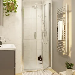 Receveur de douche L.80 x l.80 cm blanc en résine, GoodHome Cavally