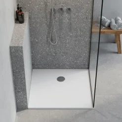 Receveur de douche l.90 x L.90 cm blanc antidérapant GoodHome Leira