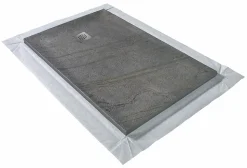 Receveur de douche pierre naturelle ardoise claire 120x90 cm extra plat grille carrée