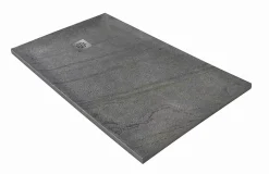 Receveur de douche pierre naturelle ardoise claire 120x90 cm extra plat grille carrée