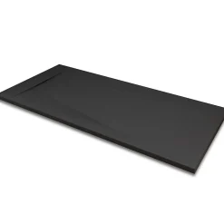 Receveur de douche POLAR noir extra-plat effet pierre 80 x 160 cm + bonde