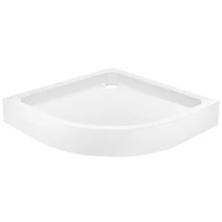 Receveur de douche quart de cercle à poser 90 x 90 cm, Dommel